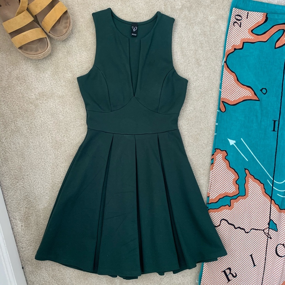 Windsor Hunter Green Skater Dress